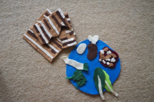 children felt passer seder plate